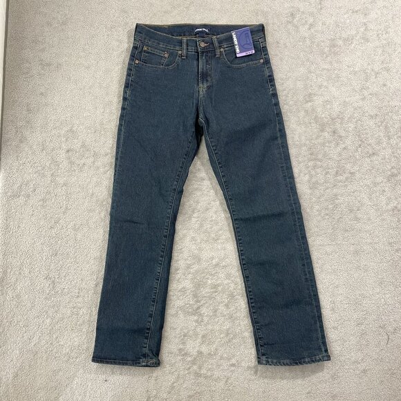 NEW Lands End Mens 30x30 Traditional Fit Jeans  Plaid Lined - Picture 2 of 9